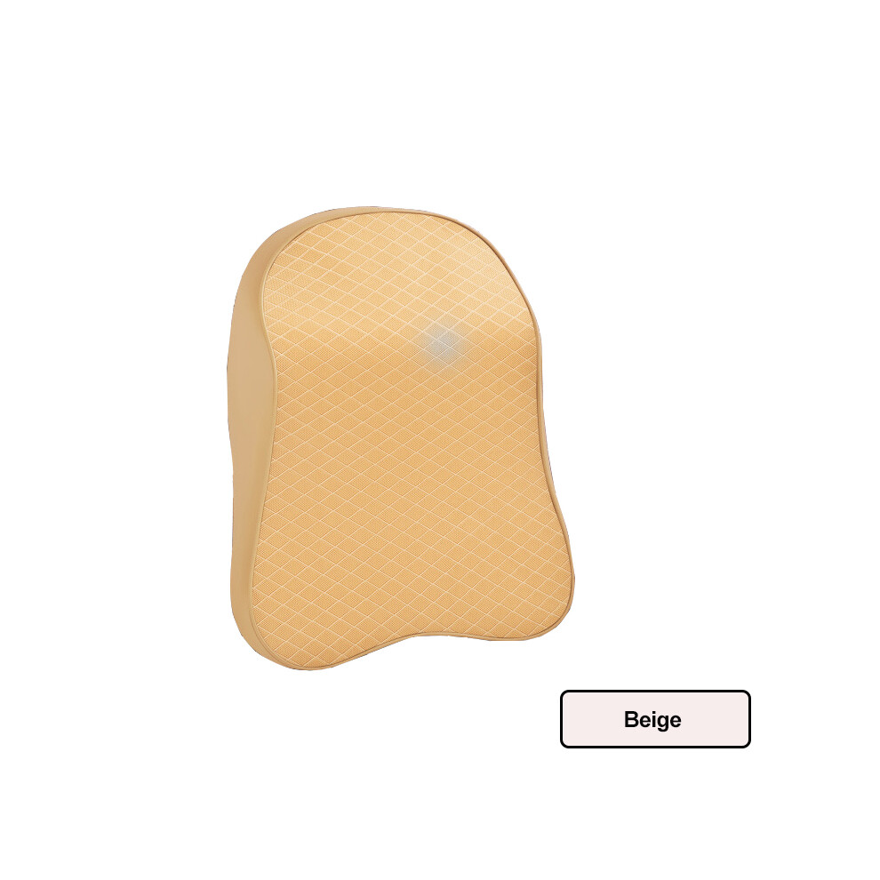 Maxpower (Beige) Car Neck Pillow Adjustable Head Restraint 3D Memory Foam Auto Headrest Beige