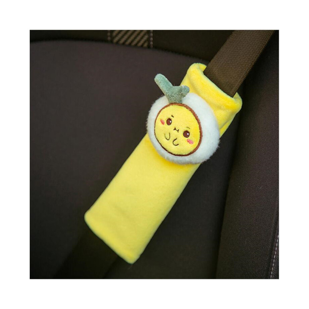 Maxpower (Yw Seat Belt Cover) 2021 Cartoon Poached Egg Plush Pillow Seat Belt Cover Waist Support Car