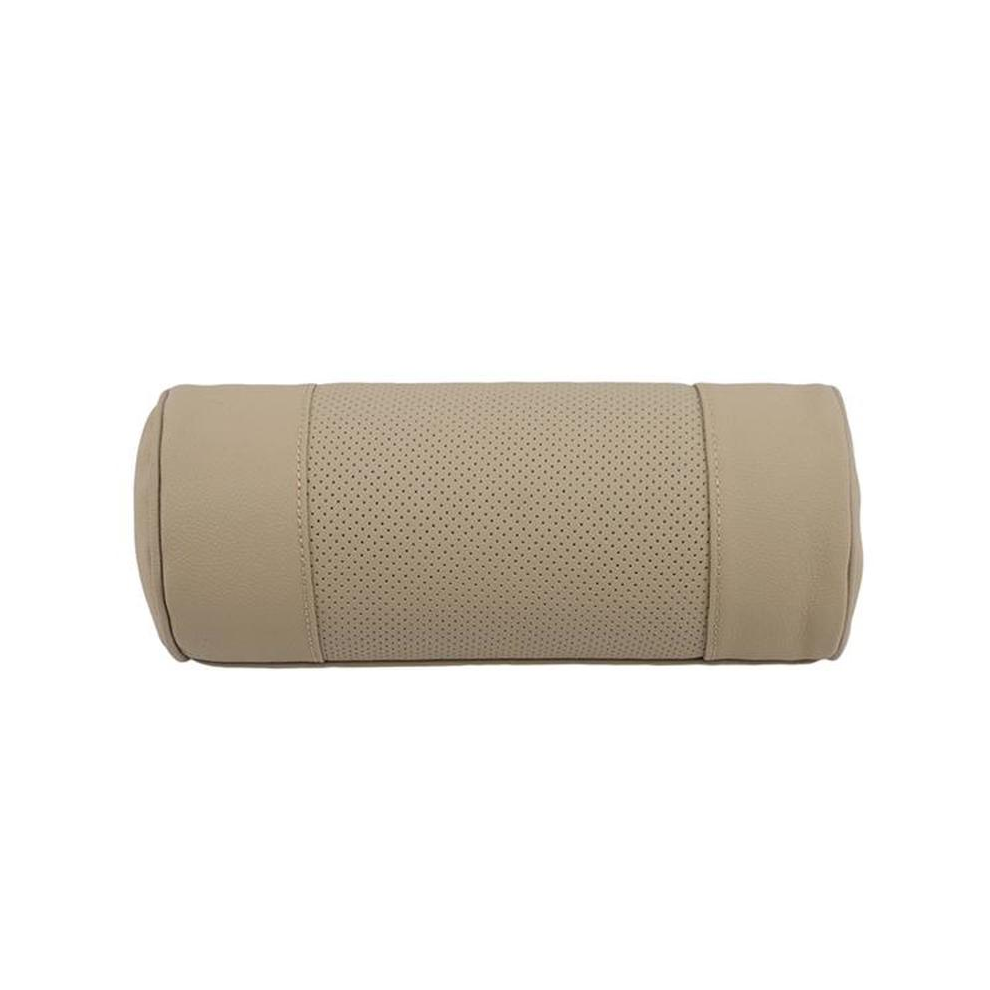 Maxpower (Beige) Car Neck Memory Foam Pillow Leather Car Cervical Spine Office Chair Headrest