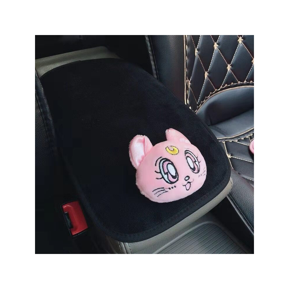 Maxpower ( Armrest) Plush Kitty Car Pillows Luna Cat Seat Neck Support Car Headrest Pillow Pink