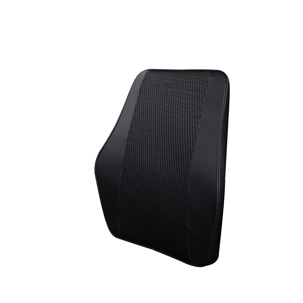 ( Support) Brand New Pu Leather And Fabric Car Headrest Pillow Universal Memory Foam Black 9329547843323