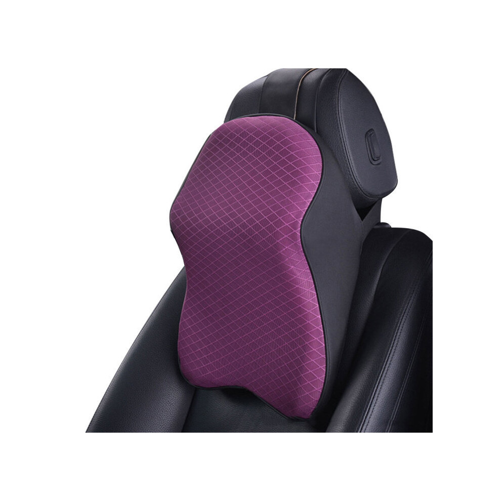 Maxpower ( Purple) Headrest For Car Seat Memory Foam Neck Pillow For Sleeping And Resting Black/Purple