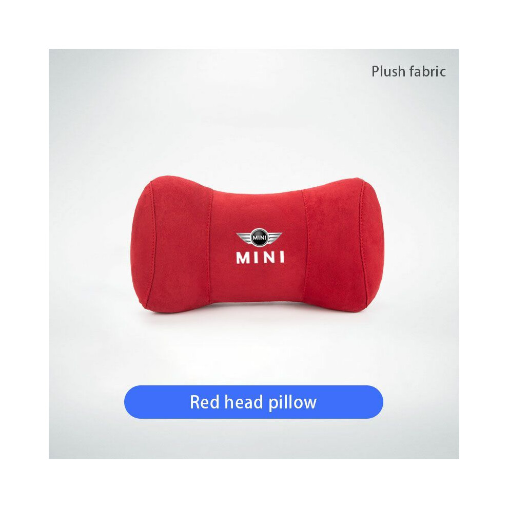 (Fmp-) Car Headrest Neck Pillow Auto Seat Pillow For Mini Cooper One F55 F56 Red 9329547836318