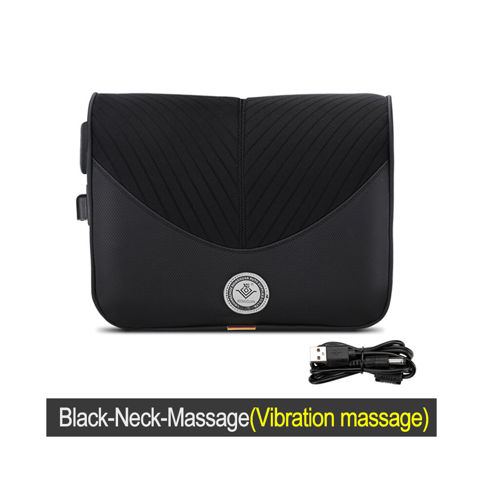 Maxpower (Black-Neck-Massage) Car Massage Neck Support Pillow Seat Back Support Headrest Pillow Simulation
