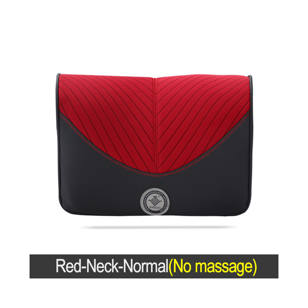Maxpower (-Neck-Normal) Car Massage Neck Support Pillow Seat Back Support Headrest Pillow Simulation Red