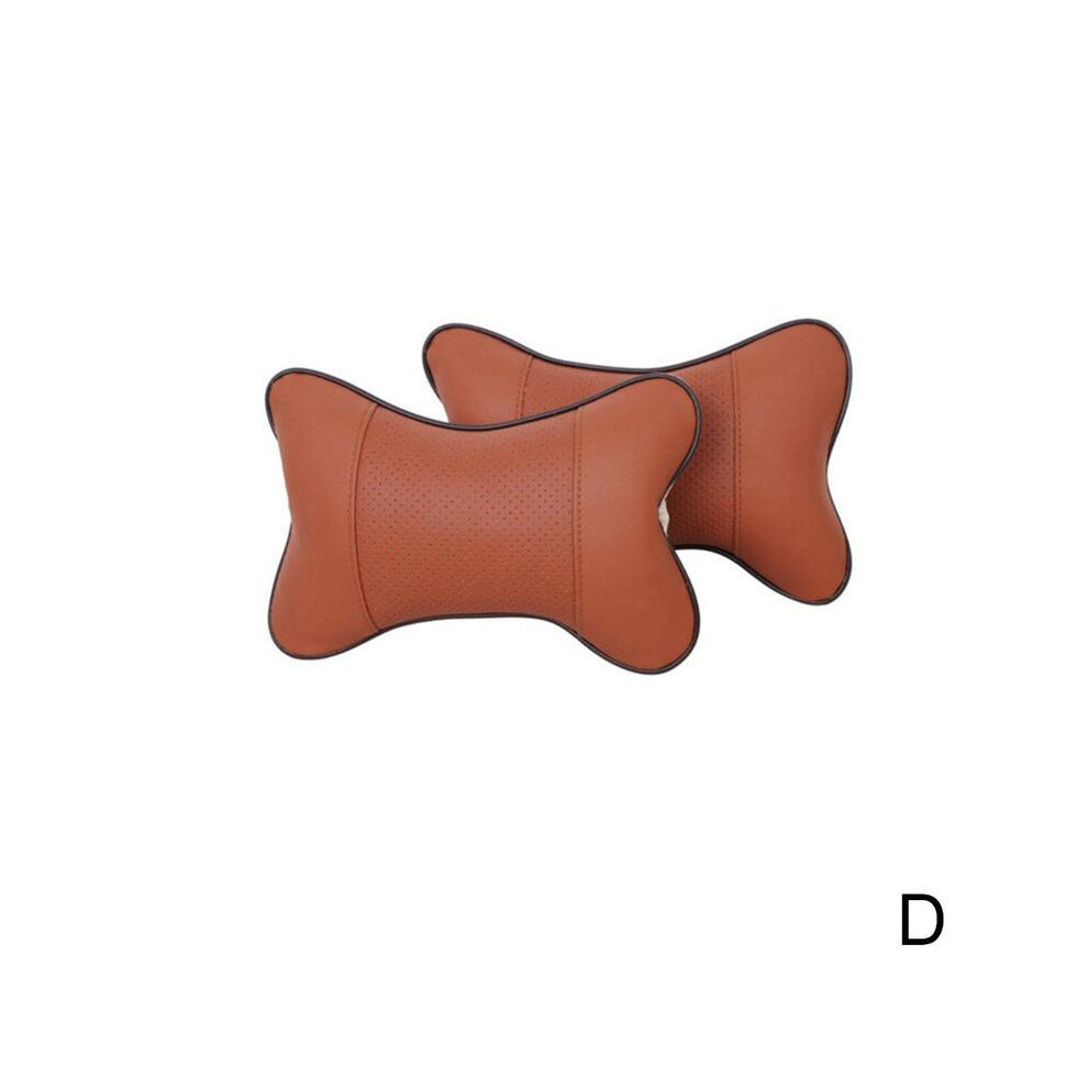 Maxpower (1Pcs D) Car Pillow Auto Interior Accessories Car Headrest Pu Leather Neck Headrest