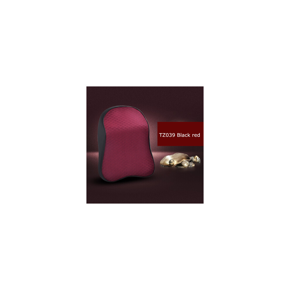 Maxpower (Tz039 1Pcs) 1Pcs Memory Foam Cute Car Seat Headrest Pillow Solid For The Neck Rest Black/Red