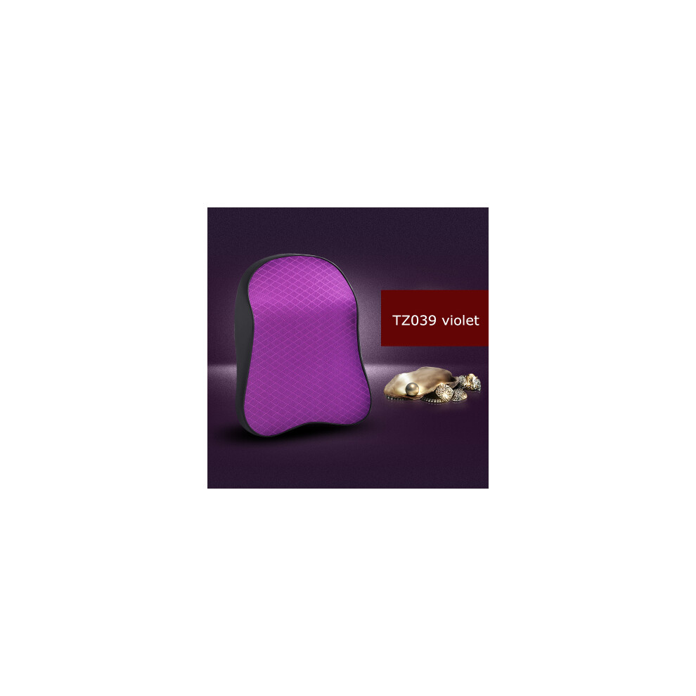 (Tz039 Violet 1Pcs) 1Pcs Memory Foam Cute Car Seat Headrest Pillow Solid For The Neck Rest 9329547846874
