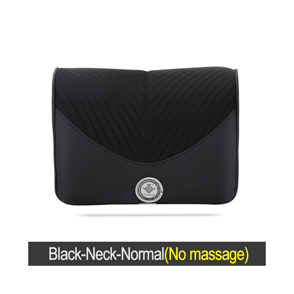 Maxpower (Black-Neck-Normal) Car Electric Massage Headrest Neck Pillow Breathable Mesh + Leather Universal