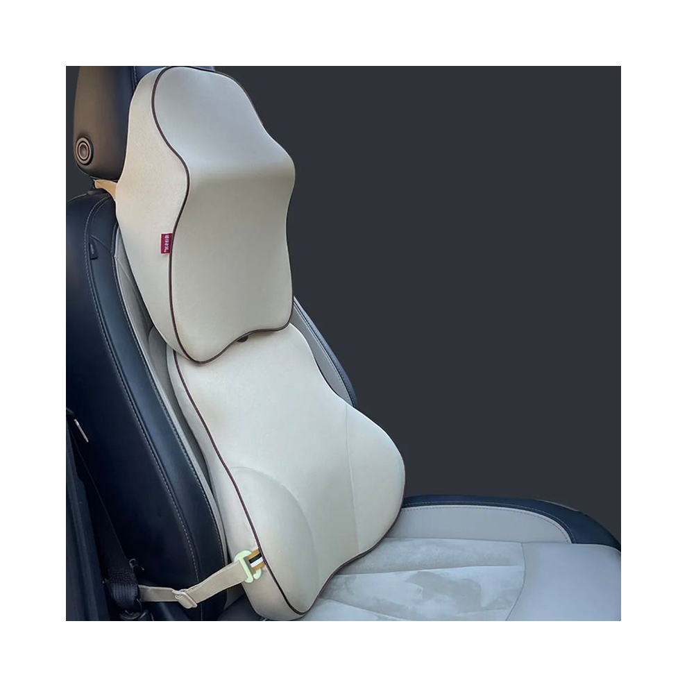 (1 Set D) Knit Car Neck Pillow Seat Headrest Support Memory Foam Pillow Auto Headrest 9329547864427