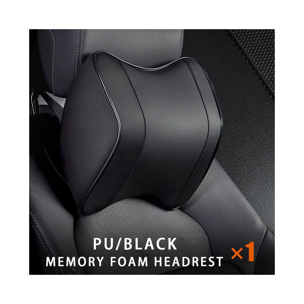 Maxpower ( Headrest) Universal Headrest Pillow Car Neck Rest Head Support Cushion Car Breathable Black