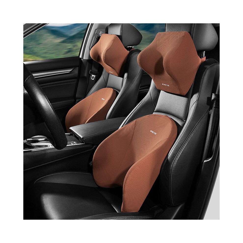 Maxpower (1Pc Coffee Waist) Car Seat Headrest Pillow Neck Lumbar Support Pillow For Car Support For