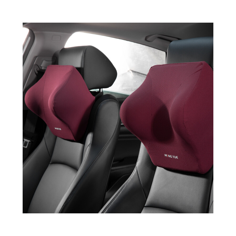 Maxpower (1Pc Headrest) Car Seat Headrest Pillow Neck Lumbar Support Pillow For Car Support For Red
