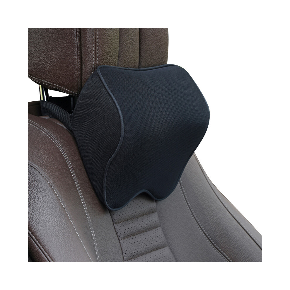 (Black) Car Headrest Neck Pillow Universal Auto Seat Pillow Memory Foam Breathable-image-OPC-PDZMSB7-NEW