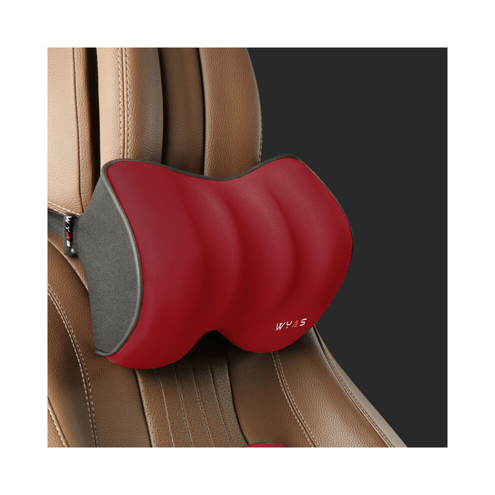 Maxpower (Headrest-Rd) Car Driver Pillow Space Memory Foam Car Lumbar Support Back Cushion Car