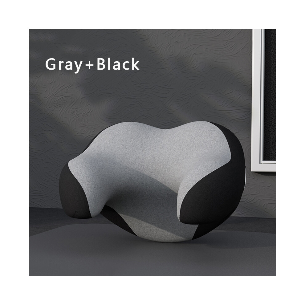 Maxpower ( Gray) Universal Car Seat Headrest Pillow Rest Memory Foam Car Head Neck Pillow Black/Gray