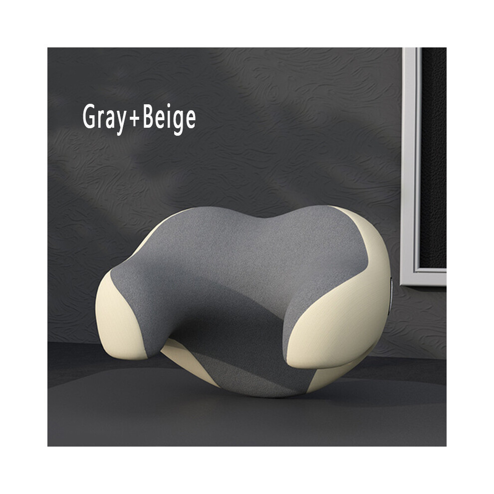 ( Beige) Universal Car Seat Headrest Pillow Rest Memory Foam Car Head Neck Pillow Gray/Beige 9329547837223
