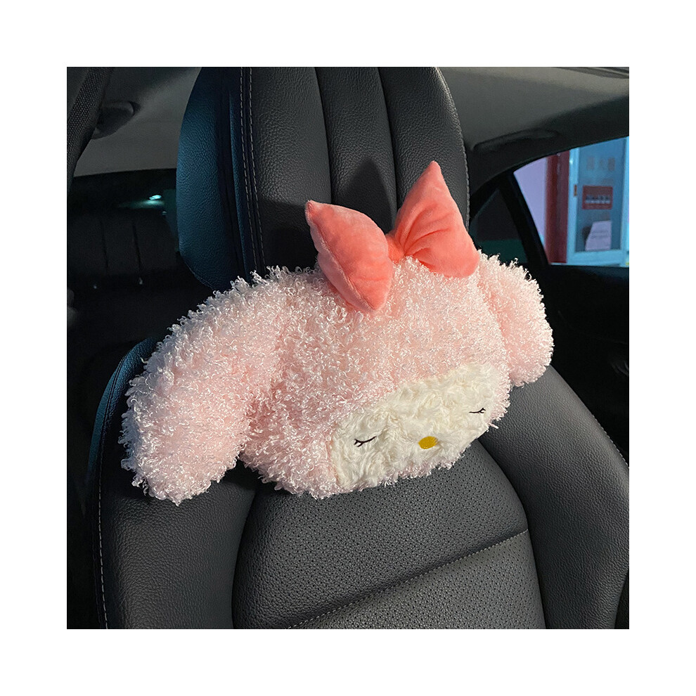 Maxpower (1Pcs Pillow A) Cute Car Seat Pillow Car Headrest Neck Pillow Cartoon Devil Pink/Black