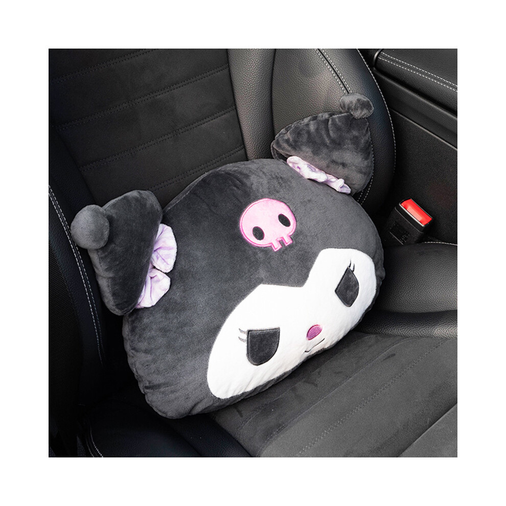 (Lumbar) Cute Car Seat Pillow Car Headrest Neck Pillow Cartoon Devil Pink/Black 9329547837971