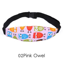(pink owel) Colorful Subject Head Child Car Adjustable Safety Seat Sleep Positioner