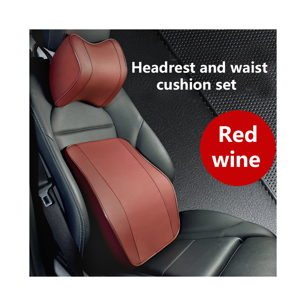 Maxpower (1 Set D) Car Pillow Headrest Neck Rest Head Support Cushion Car Breathable Memory
