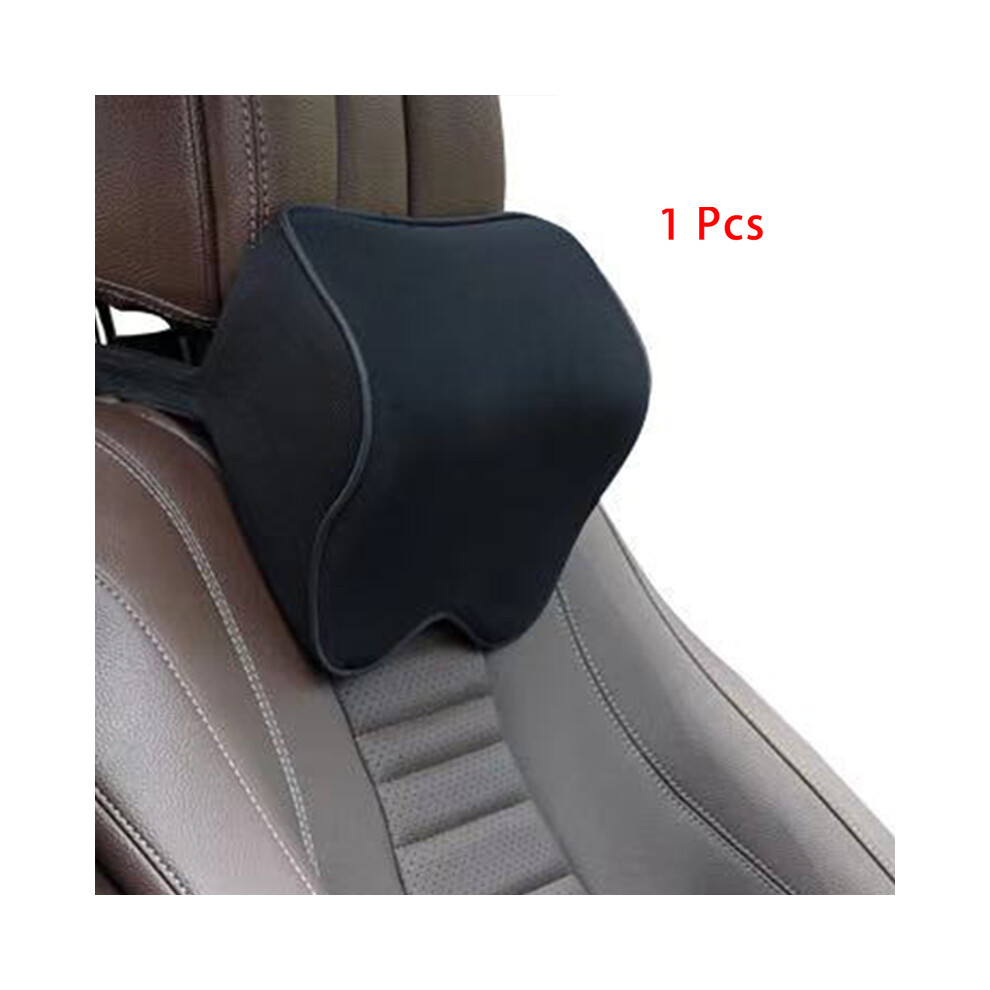 (1pc Full Black) Universal Car Seat pillow Memory Head Rest Automobile Headrest Pillow-image-OPC-PDZMSZB-NEW