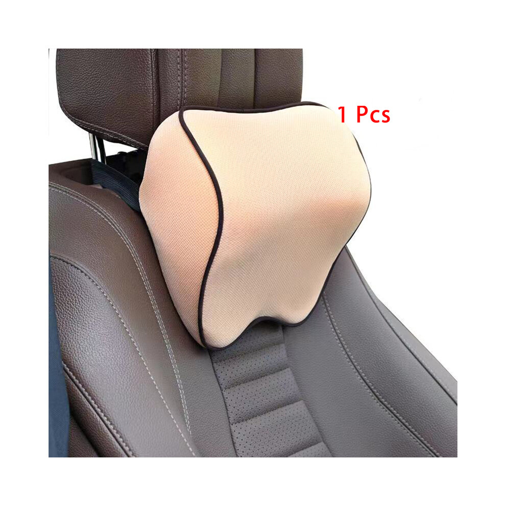Maxpower (1Pc ) Universal Car Seat Pillow Memory Head Rest Automobile Headrest Pillow Beige