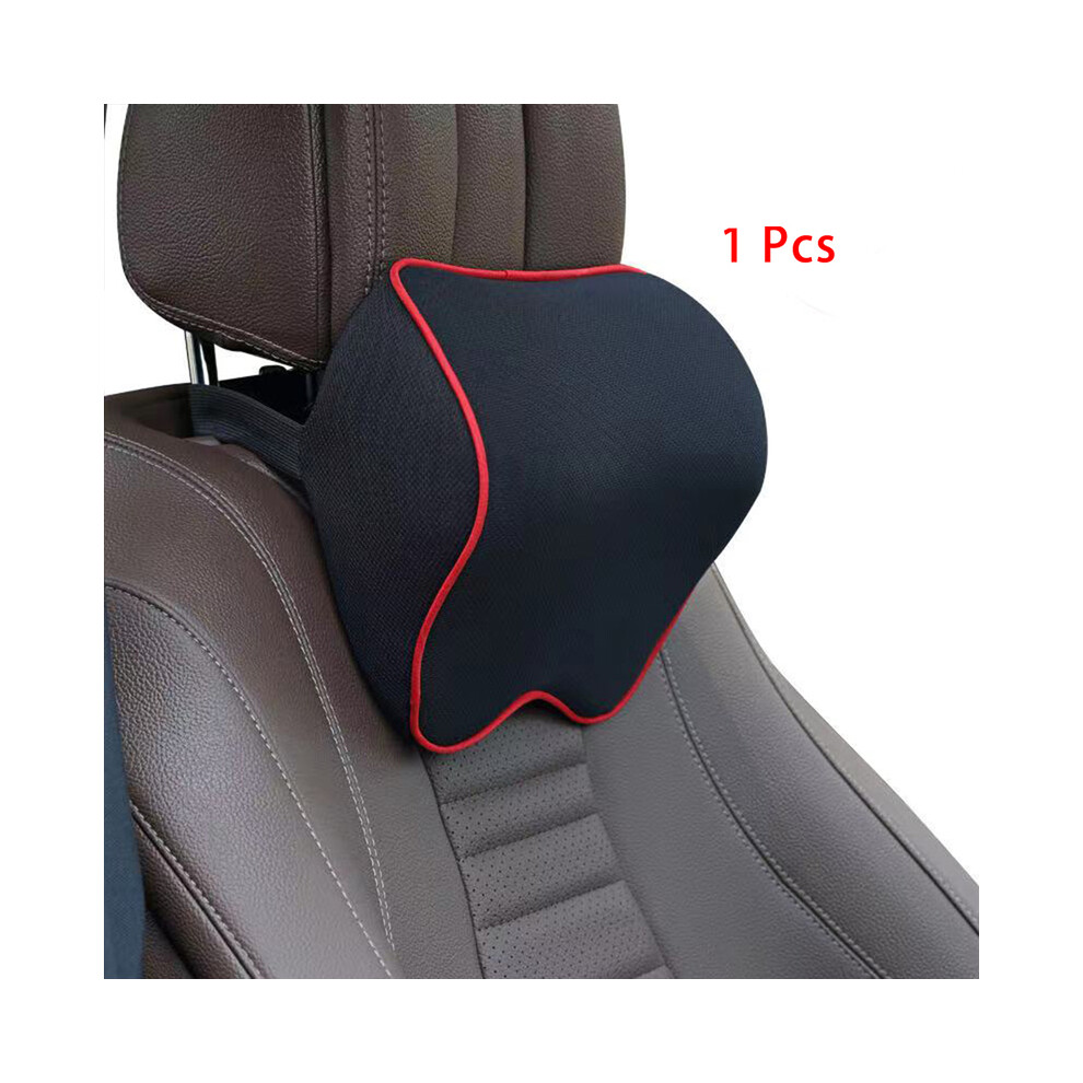 Maxpower (1Pc Red) Universal Car Seat Pillow Memory Head Rest Automobile Headrest Pillow Black/Red