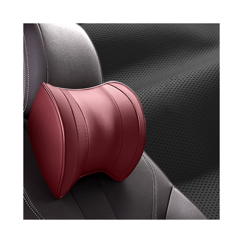 (1Pcs Neck) Car Headrest Pillow Car Lumbar Support Pillow Breathable Memory Foam Neck Red 9329547827866