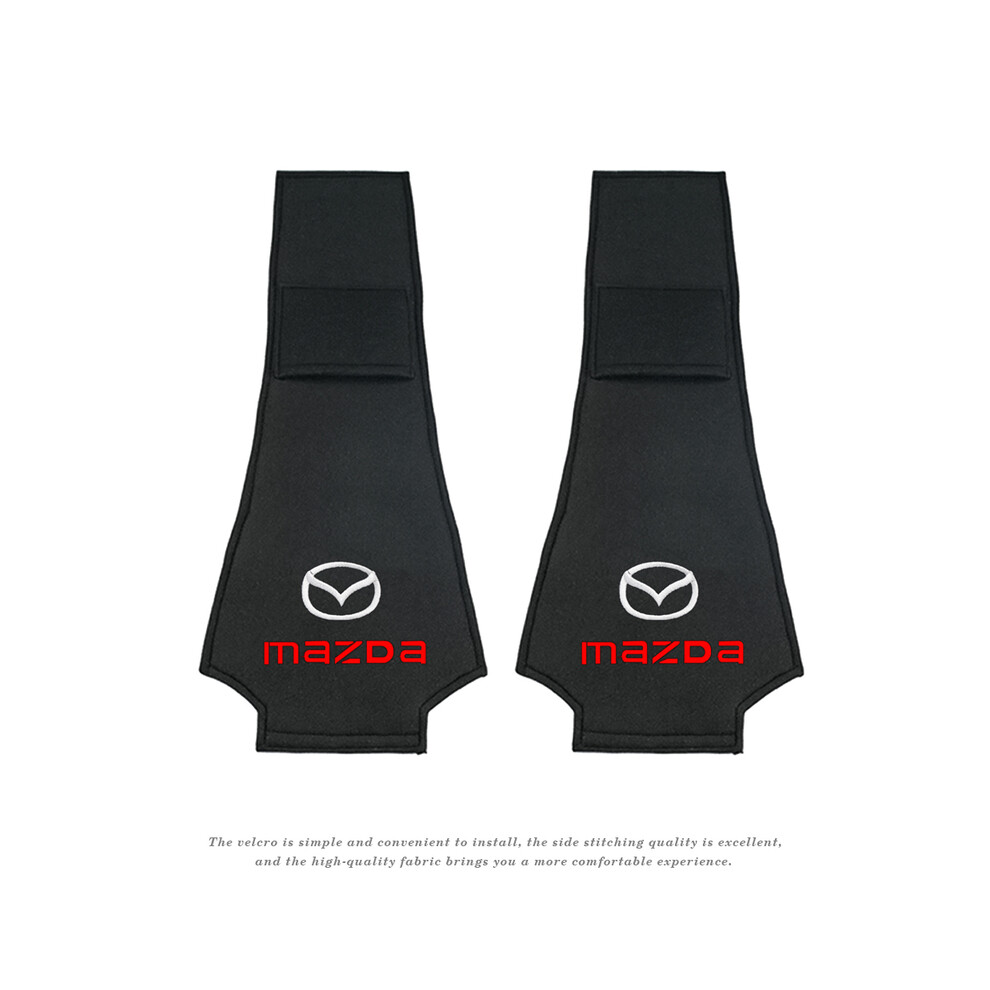 (2 PCS Mazda) Car Headrest Cover Car Logo Pillow Protector Case For Mazda 3 Mazda 6