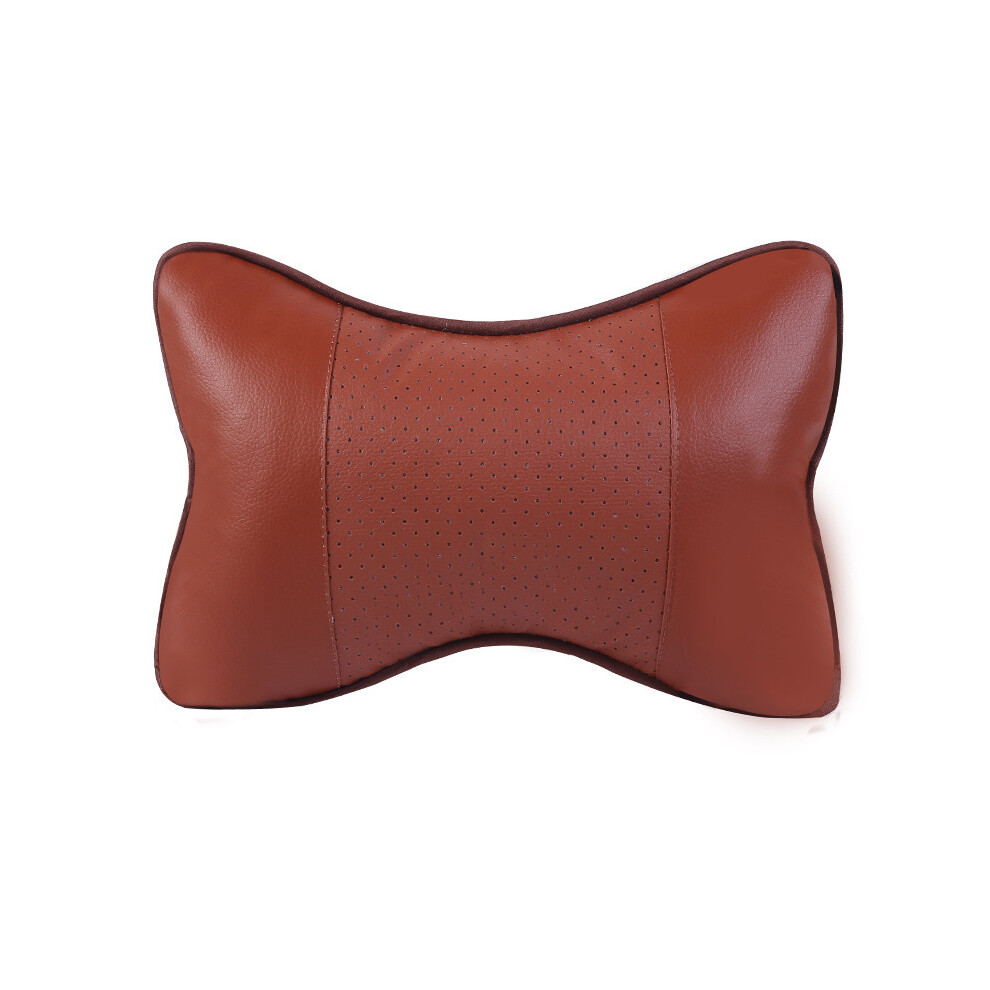 (Coffee with Hole) Pu Leather Car Neck Pillows Head Support Protector Universal Headrest-image-OPC-PDZMT9K-NEW