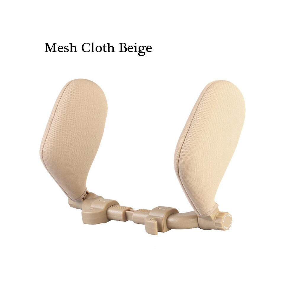 Maxpower (Cloth Beige) Car Seat Headrest Pillow Neck Support Pillow For Car Sleep Side Head Support