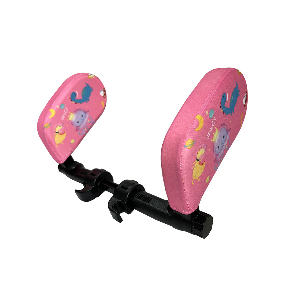 Maxpower (Cloth Pink) Car Seat Headrest Pillow Neck Support Pillow For Car Sleep Side Head Support