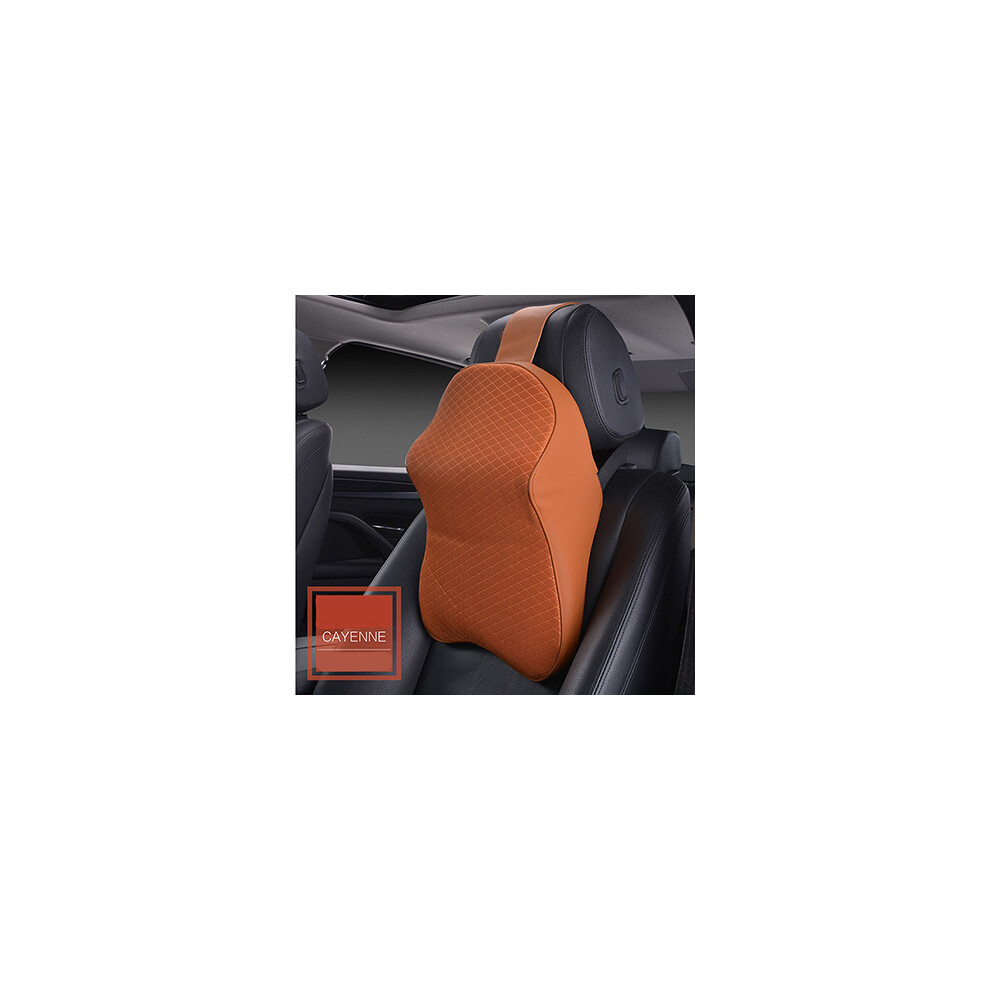 Maxpower (Cayenne) 3D Spare Car Headrest Pillow Leather Ice Silk Automobile Neck Rest Waist
