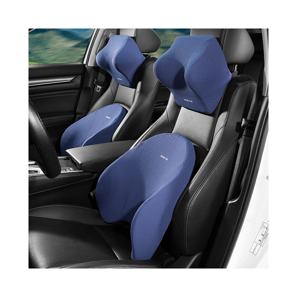 Maxpower (Set-Bu) Car Lumbar Support Headrest Neck Pillow Support Universal Soft Neck Pillows