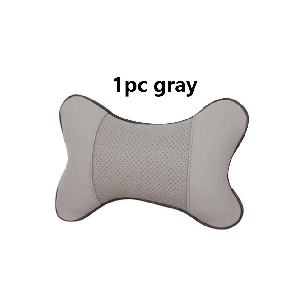 Maxpower (Gray) Universal Car Neck Pillows Neck Headrest Protector Pvc Leather Headrest Gray