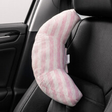 (Pink) Children Auto Car Seat Headrest Pad Shoulder Support Cushion Cotton Soft
