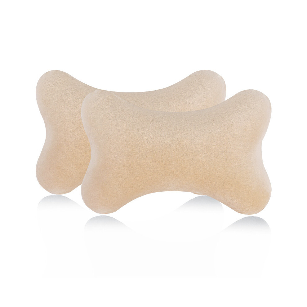 (Beige2) Car Neck Headrest Pillow Memory Foam Car Seat Neck Pillow Breathable Crystal 9329547830774