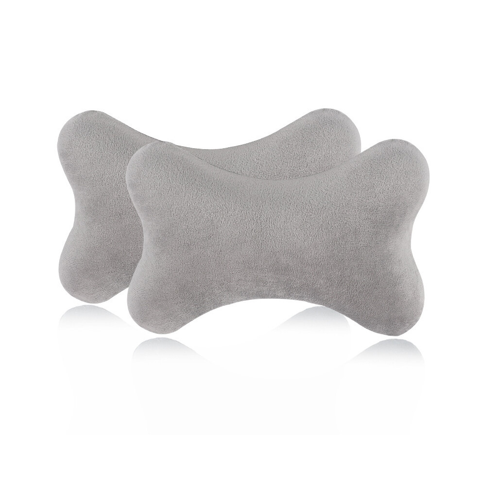 (A Pair Of ) Car Neck Headrest Pillow Memory Foam Car Seat Neck Pillow Breathable Crystal Grey 9329547830743