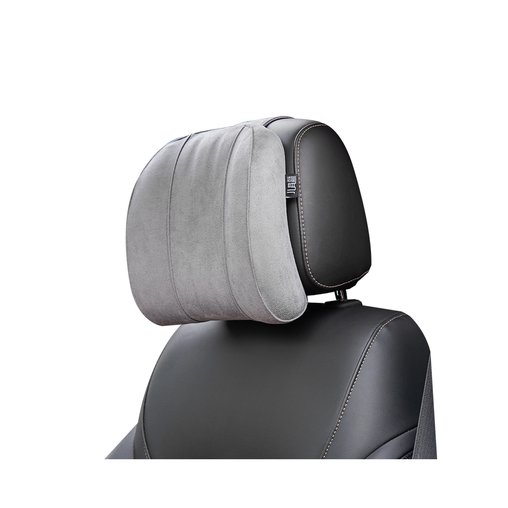 (Grey) Forbell Car Headrest Neck Pillow Suede Fabric Car Neck Headrest Pillow Grey 9329547828979