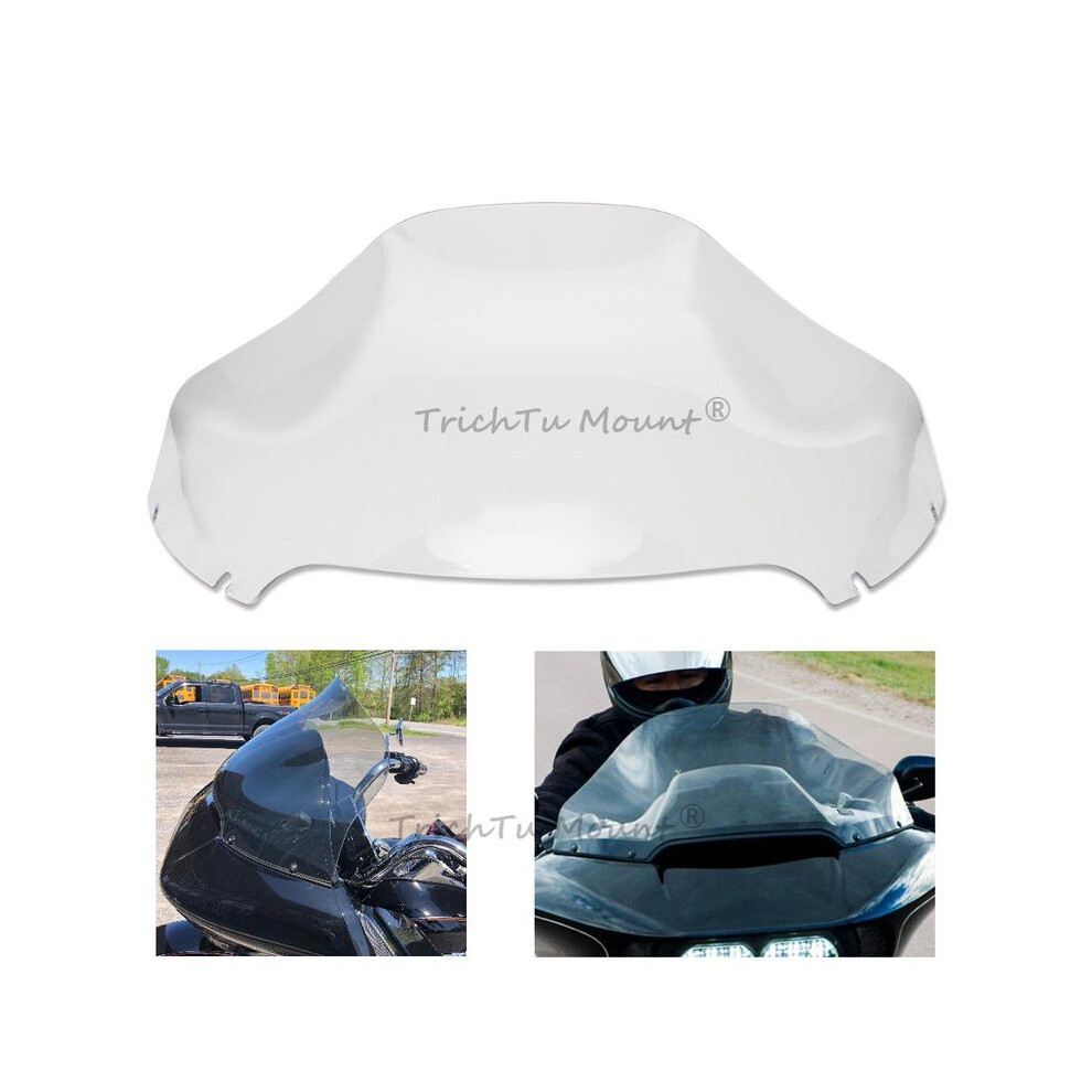 Maxpower (Clear) 13" Motorcycle Cycle Wave Windshield Fairing Windscreen Cover For Harley