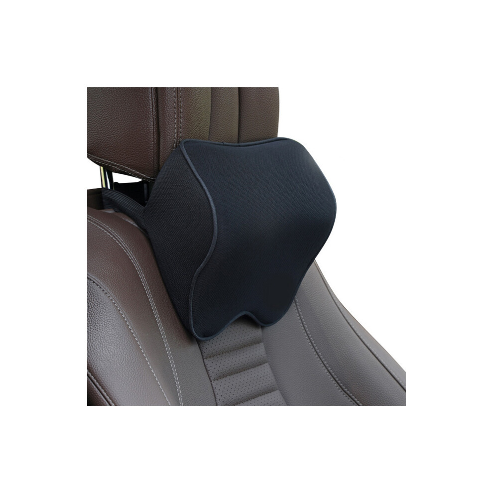 Maxpower ( Pillow) Car Headrest Pillow Neck Memory Lumbar Support Cotton Breathable Auto Black