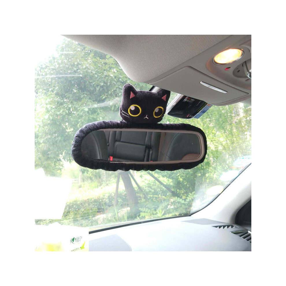 (Rearview mirror) Four Seasons Generla Universal Black Cat Lumbar Pillow Headrest Neckpillow