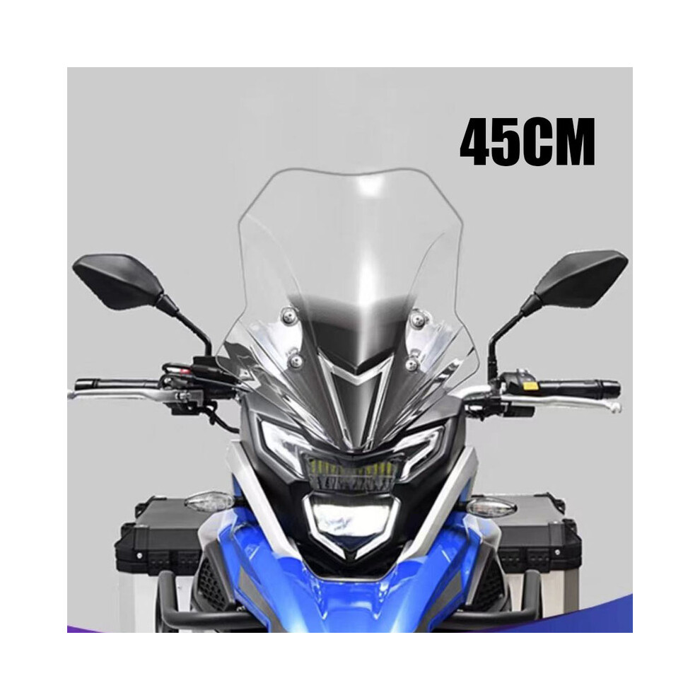 Maxpower (Clear 45Cm) Motorcycle Accessories Windshield Windscreen Wind Shield Deflector For