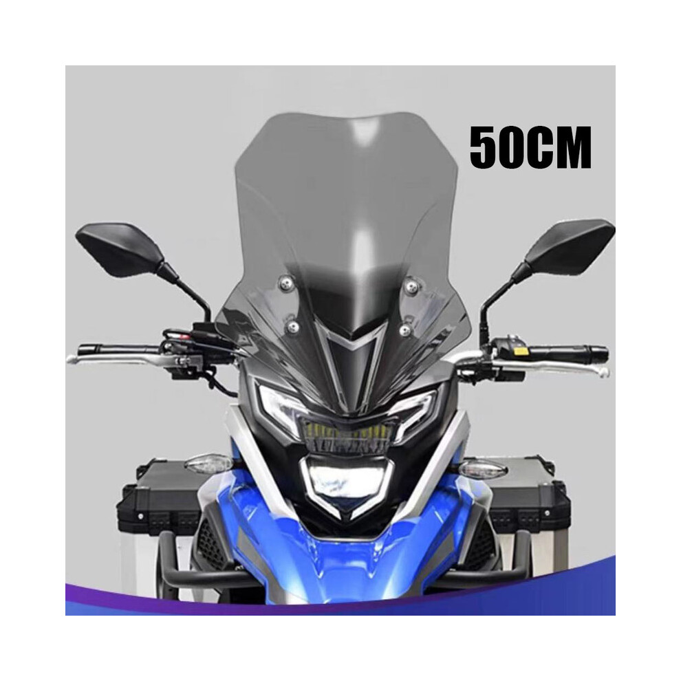 Maxpower (Gray 50Cm) Motorcycle Accessories Windshield Windscreen Wind Shield Deflector For