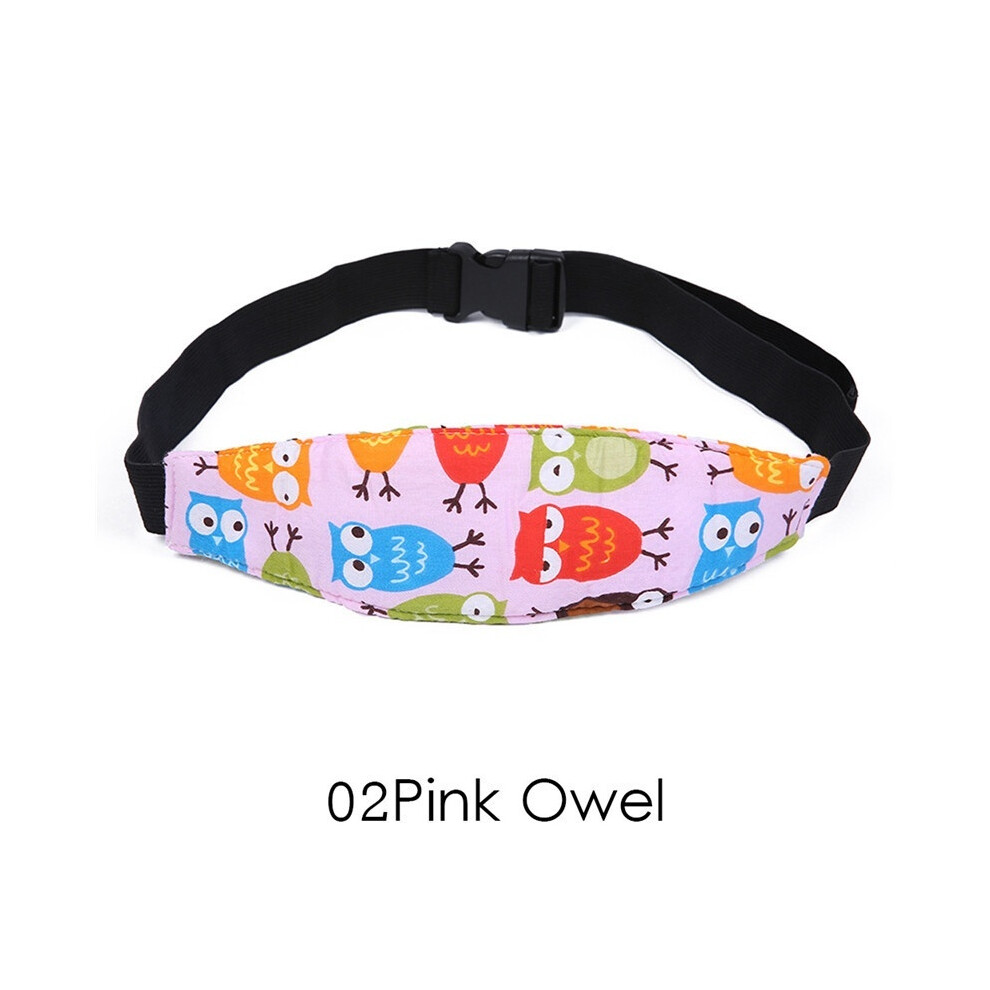Maxpower (Pink Owel) Subject Head Child Car Car Adjustable Safety Seat Sleep Positioner Head