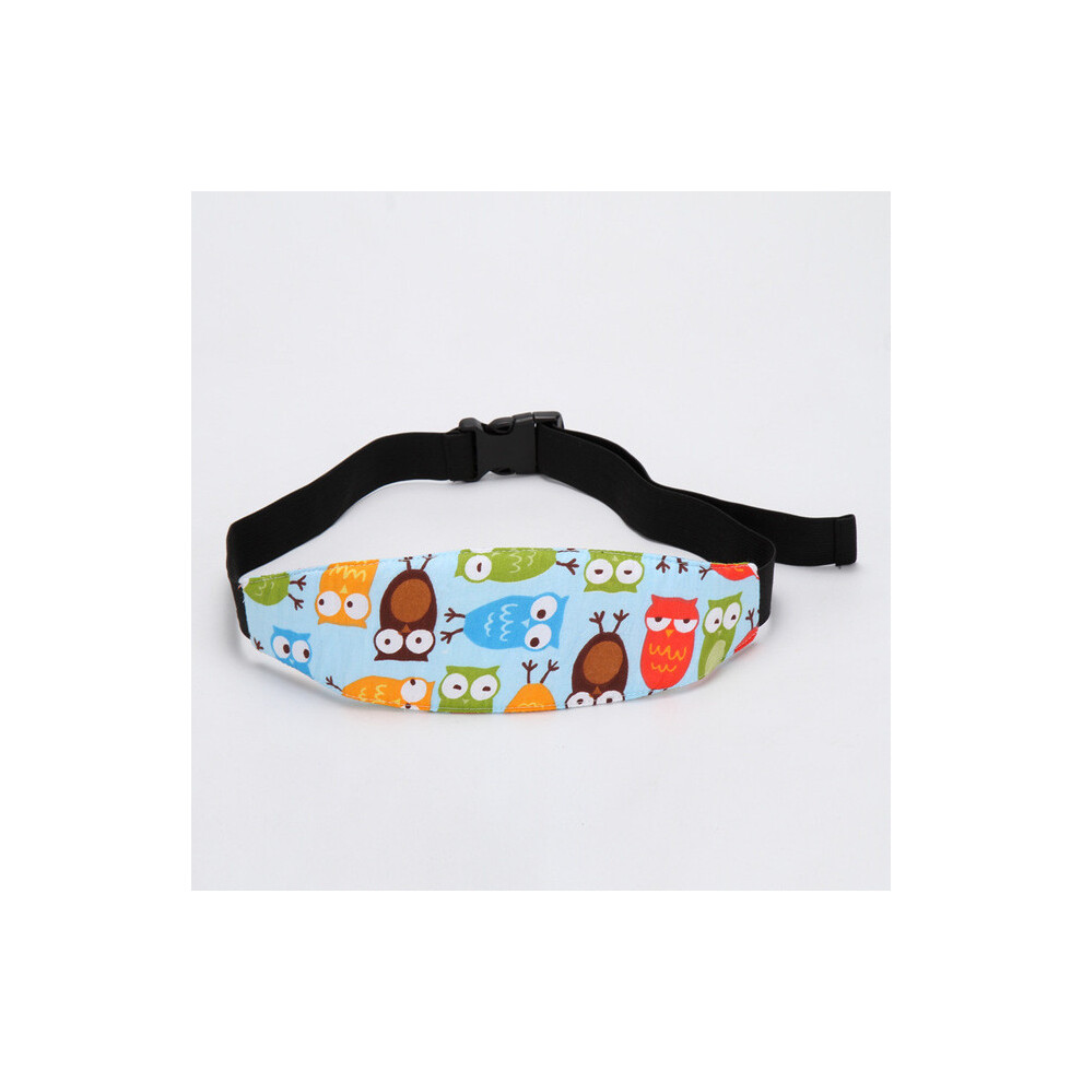 ( Owl) Baby Car Seat Head Support Children Belt Fastening Belt Adjustable Boy Blue Maxpower