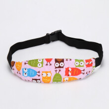 (Pink owl) Baby Car Seat Head Support Children Belt Fastening Belt Adjustable Boy