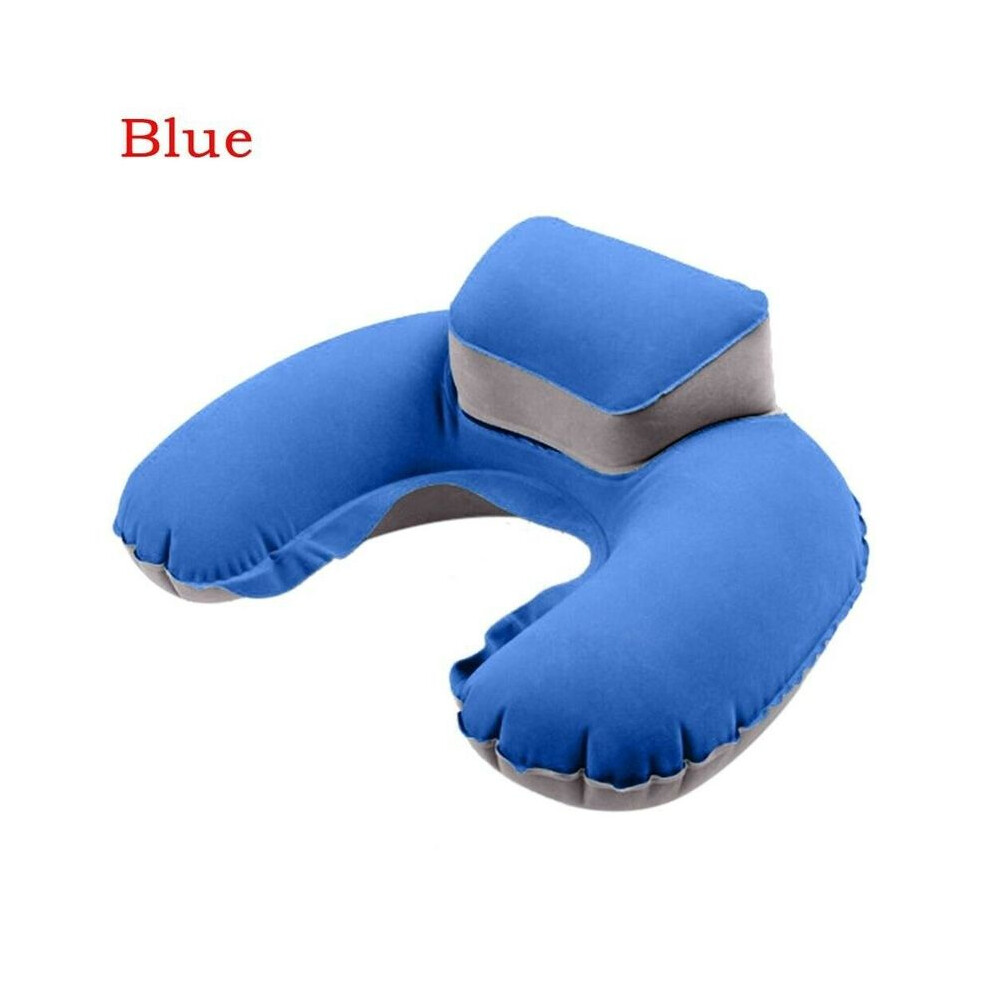(1) Inflatable Travel Neck Pillow Soft Air U Shaped Car Head Rest Support