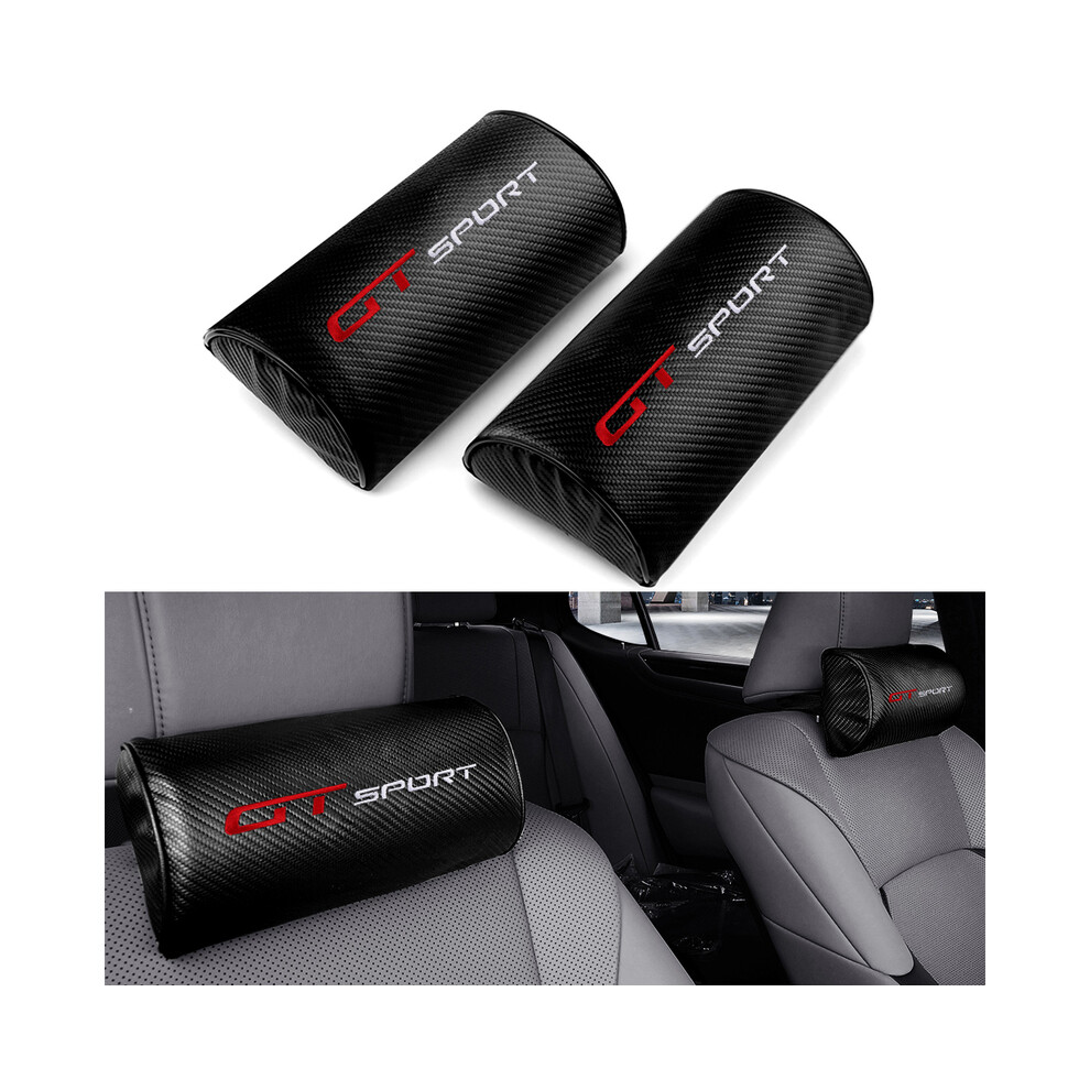 Maxpower (For Bmw) Car Seat Neck Head Support Pillow Carbon Fiber Leather Headrest Cushion